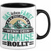 Camping Tasse Geschenk Das Leben Fängt Erst An Wenn Dein Zuhause Rollt Schwarz Trendation