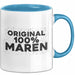 Maren Tasse Original 100% Maren Geschenk Blau Trendation