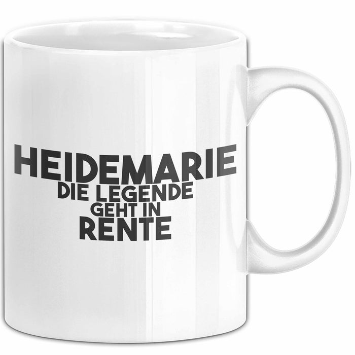 Heidemarie Tasse Heidemarie – Die Legende Geht In Rente Geschenk