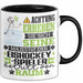 Eishockeyspieler Geschenk Tasse Lustiger Spruch Erheben Sie Sich Der Eishockeyspieler Betritt den Raum Schwarz Trendation
