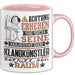 Klangkünstler Geschenk Tasse Lustiger Spruch Erheben Sie Sich Der Klangkünstler Betritt den Raum Rosa Trendation