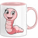 Regenwurm Tasse Geschenk Lustige Geschenkidee Spruch Rosa Trendation