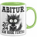 Abitur 2025 Ich Habe Fertig Geschenkidee Tasse Abi Bestanden Geschenk Prüfung Katze Kaffee-Becher Grün Trendation