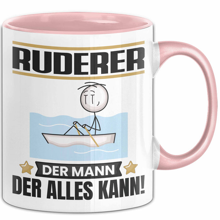 Ruderer Tasse Geschenk für Ruderer Der Mann Der Alles Kann Geschenkidee zum Geburtstag Rosa Trendation