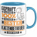 Katzenbetreuer Geschenk Lustiger Spruch für Katzenbetreuer Geschenkidee Bester Katzenbetreuer Der Welt Blau Trendation