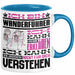 Wanderführer Geschenk Kaffee-Tasse Geschenkidee für Wanderführer Ich Bin Wanderführer Ich Kann Es Dir Erklären Jedoch Nicht Für Dich Verstehen Spruch Lustig Blau Trendation