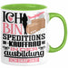 Speditionskauffrau Ausbildung Start Geschenk Tasse Ich Bin Speditionskauffrau In Der Ausbildung Ich Darf Das Kaffee-Becher Geschenkidee Grün Trendation