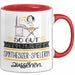 Synthesizer-Spielerin Geschenk Tasse So Gut Kann Nur Eine Synthesizer-Spielerin Aussehen Geschenkidee Geburtstag Weihnachten Lustig Rot Trendation