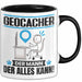 Geocacher Tasse Geschenk für Geocacher Der Mann Der Alles Kann Geschenkidee zum Geburtstag Schwarz Trendation