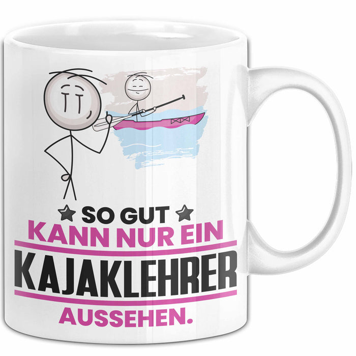 Kajaklehrer Geschenk Tasse So Gut Kann Nur Ein Kajaklehrer Aussehen Geschenkidee Kaffee-Becher Weiß Trendation