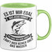 Angeln Fischer Tasse Geschenk Lustige Geschenkidee Spruch Es Ist Mir Egal Was Jesus Konnte Grün Trendation