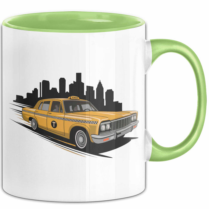 Taxifahrer Tasse Geschenkidee Berufskraftfahrer Lustiger Geschenkidee Lustig Grün Trendation