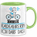 Geschenk für Radfahrerin Tasse Lustige Geschenkidee Geburtstag Ich Bin Radfahrerin Ich Darf Das Grün Trendation