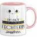 Fechterin Geschenk Tasse So Gut Kann Nur Eine Fechterin Aussehen Geschenkidee Geburtstag Weihnachten Lustig Rosa Trendation