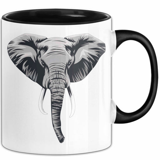 Elefant Tier Tasse Geschenk Lustige Geschenkidee Spruch Schwarz Trendation