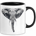 Elefant Tier Tasse Geschenk Lustige Geschenkidee Spruch Schwarz Trendation