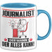 Journalist Tasse Geschenk für Journalist Der Mann Der Alles Kann Geschenkidee zum Geburtstag Blau Trendation