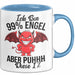 Engel Teufel Tasse Geschenk Lustige Geschenkidee Spruch Ich Bin 99% Engel Blau Trendation