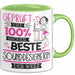 Beste Sounddesignerin Der Welt Tasse Geschenk für Eine Sounddesignerin Geprüft Und Sicher Geschenkidee Geburtstag Weihnachten Grün Trendation