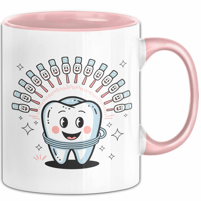 Zahnarzt Tasse Geschenk Lustige Geschenkidee Spruch Für Lächeln Macher Rosa Trendation