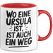 Ursula Tasse Geschenk Wo Eine Ursula Ist Ist Auch Ein Weg Geschenkidee Becher mit Name Rot Trendation