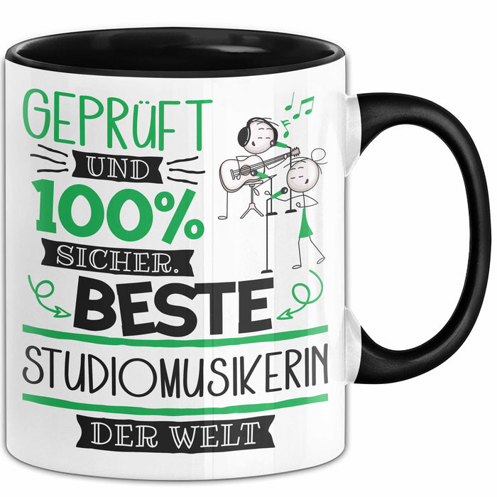 Beste Studiomusikerin Der Welt Tasse Geschenk für Eine Studiomusikerin Geprüft Und Sicher Geschenkidee Geburtstag Weihnachten Trendation