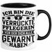 Pflegerin Geschenk Tasse Ich Bin Die Verrückte Pflegerin Vor Der Dich Alle Gewarnt Haben Krankenpflegerin Geschenkidee Schwarz Trendation