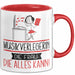 Musikverlegerin Geschenk Tasse Becher Die Frau Die Allen Kann Geschenkidee für eine Musikverlegerin Lustig Rot Trendation