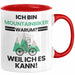 Mountainbiker Geschenk Tasse Lustiger Spruch Ich Bin Mountainbiker Warum Weil Ich Es Kann Geschenkidee Bester Mountainbiker Geburtstag Kaffee-Becher Rot Trendation