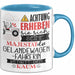 Geländewagenfahrerin Tasse Geschenk Lustiger Spruch Bitte Erheben Sie Sich Seine Majestät Die Geländewagenfahrerin Betritt Den Raum Blau Trendation