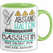 Bassistin Tasse Geschenk Lustig Abstand Halten Hochleistungs-Bassistin Mit Drang Zur Perfektion Bei Der Arbeit Grün Trendation