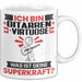 Gitarrenvirtuose Tasse Geschenk für Gitarrenvirtuose Geburtstag Lustiger Spruch Kaffee-Becher Was Ist Deine Superkraft Weiß Trendation