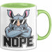 Nashorn Tasse Geschenk Lustige Geschenkidee Spruch Nö Grün Trendation