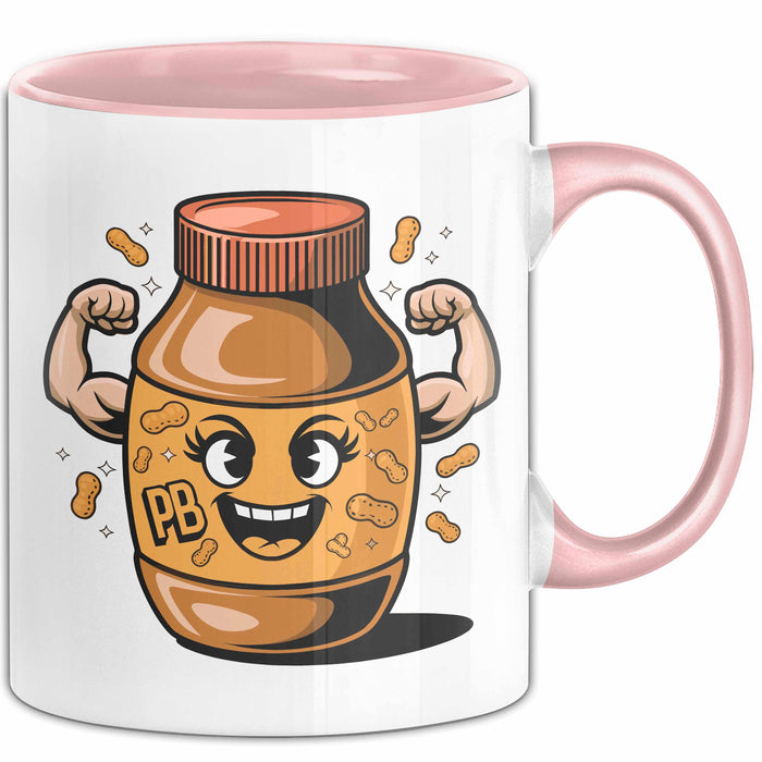 Nussbutter Fan Tasse Geschenkidee für Aufstrich Liebhaber Rosa Trendation