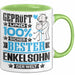 Enkelsohn Geschenk Lustiger Spruch für Enkelsohn Geschenkidee Bester Enkelsohn Der Welt Grün Trendation