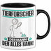 Tierforscher Tasse Geschenk für Tierforscher Der Mann Der Alles Kann Geschenkidee zum Geburtstag Schwarz Trendation