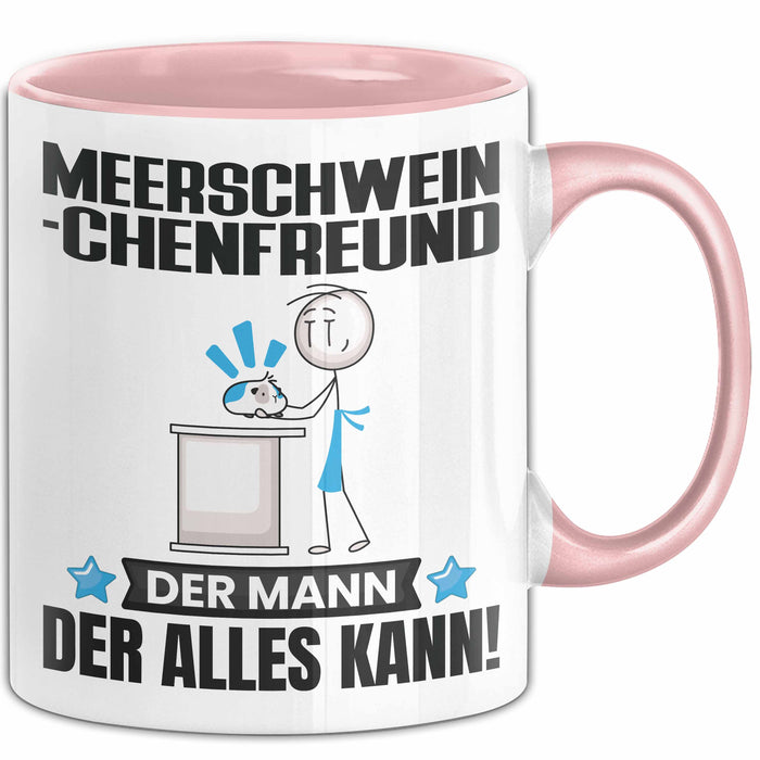 Meerschweinchenfreund Tasse Geschenk für Meerschweinchenfreund Der Mann Der Alles Kann Geschenkidee zum Geburtstag Rosa Trendation