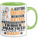 Tierheilpraktiker Geschenk Tasse Lustiger Spruch Erheben Sie Sich Der Tierheilpraktiker Betritt den Raum Grün Trendation