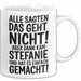 Stefanie Tasse Geschenk Alle Sagten Das Geht Nicht Aber Dann Kam Stefanie Und Hat Es Einfach Gemacht Geschenkidee Becher mit Name Weiß Trendation