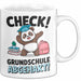 Grundschule Abschied Tasse Becher Geschenk Lustige Geschenkidee Spruch Check Grundschule Abgehakt Weiß Trendation