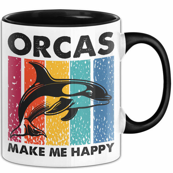 Orcas Tasse Geschenk Wale Wal Liebhaber Geschenkidee Retro Becher Trendation