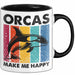 Orcas Tasse Geschenk Wale Wal Liebhaber Geschenkidee Retro Becher Trendation