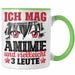 Anime Tasse Geschenk Anime-Liebhaber Geschenkidee Ich Mag Anime Und Vielleicht 3 Leute Grün Trendation
