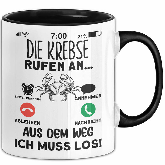 Krebse Liebhaber Tasse Geschenk Die Krebse Rufen An Geschenkidee Becher Trendation