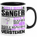 Sänger Geschenk Tasse Geschenkidee für Sänger Geburtstag Lustiger Spruch Ich Bin Sänger Ich Kann Es Dir Erklären Aber Nicht Für Dich Verstehen Funny Schwarz Trendation