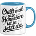 Hannelore Tasse Geschenk Chillt Mal Alle Hannelore Ist Ja Jetzt Da Geschenkidee Becher mit Name Blau Trendation