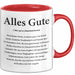 Büroarbeit Kollege Abschied Tasse Geschenk Lustige Geschenkidee Spruch Alles Gute Rot Trendation