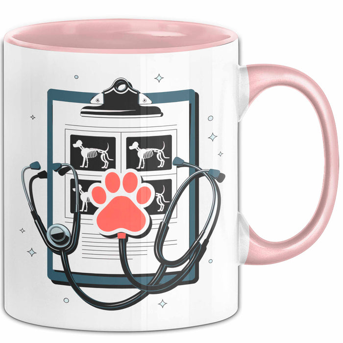 Tiermedizinischer Assistent Tasse Geschenk Lustige Geschenkidee Spruch Für Tierpflege Teams Rosa Trendation