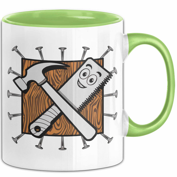 Tischler Tasse Geschenk Lustige Geschenkidee Spruch Für Holzhandwerker Grün Trendation