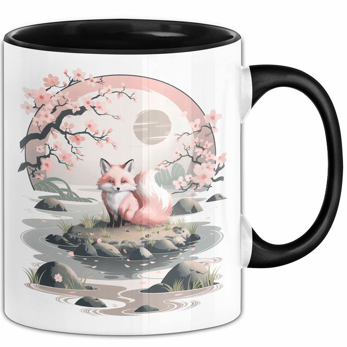 Fuchs Tierliebhaber Tasse Geschenk Lustige Geschenkidee Spruch Japanischer Kitsune Fuchs Trendation